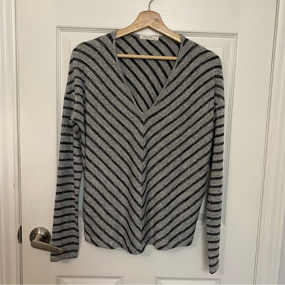 Rag & Bone Asymmetric Striped Sweater - Picture 4 of 9